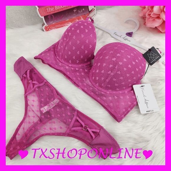 ❣️👙 Rose Violet Push Up Bra & pantie set {French affair} 👙❣️ - Picture 4 of 4